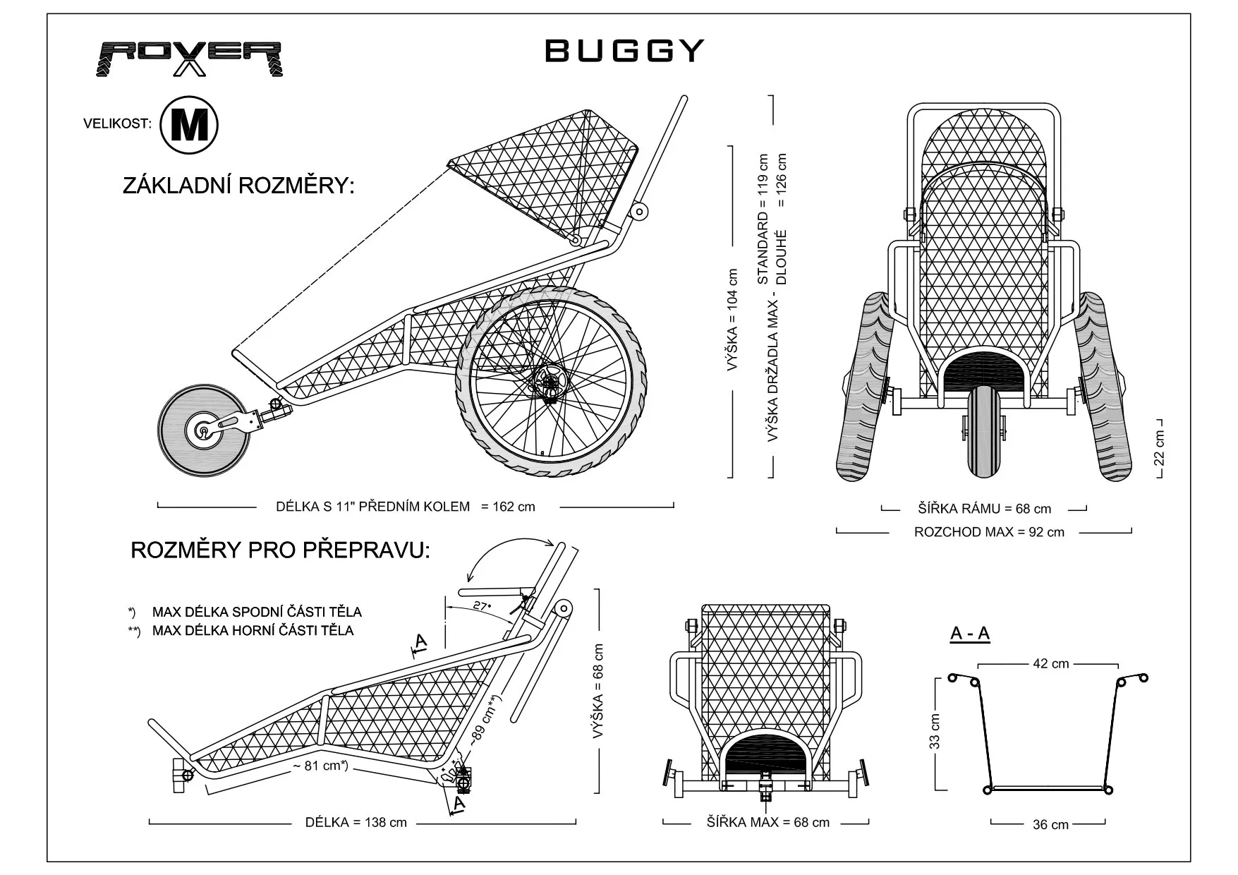 Technische Zeichnung — Buggy M Buggy M